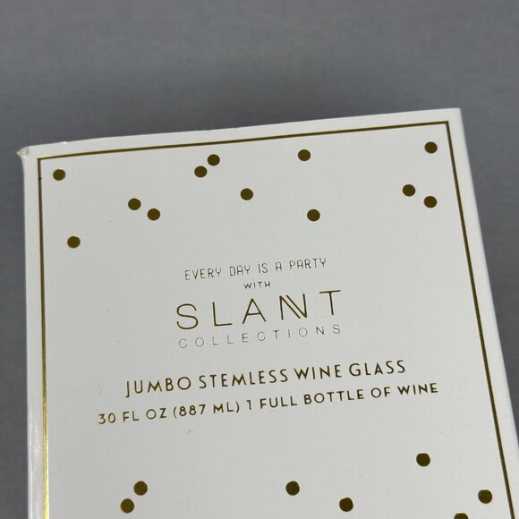 Slant Collections Jumbo Stemless Wine Glass – Pink Swirl – New in Box - Picture 10 of 12